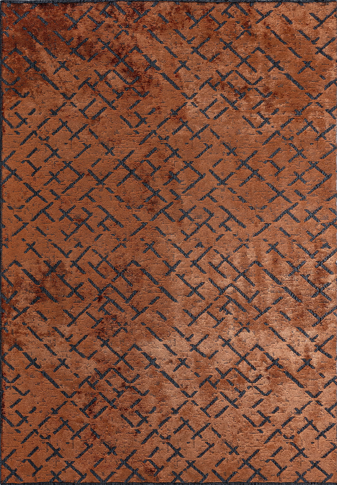 Aegean House Zrece Brick Geometric Cotton Machine Made Area Rug ...