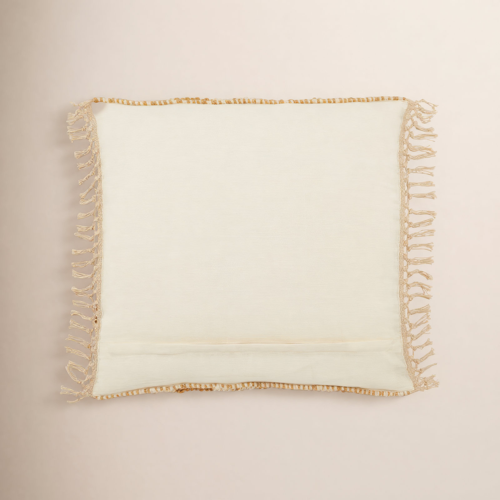 Oakleaf Chevron Throw Pillow, Gold/Ivory, Down