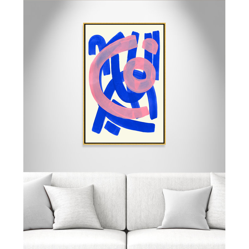 Impression Funky Beat par Haniff, Framed Canvas, L 25,5 po x H 37,5 po, Gold Floater