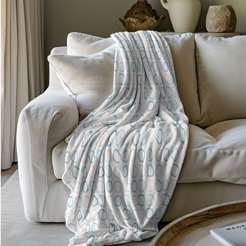 Colors Tiles - Couverture sherpa de qualité supérieure 1 pièce, Grand lit