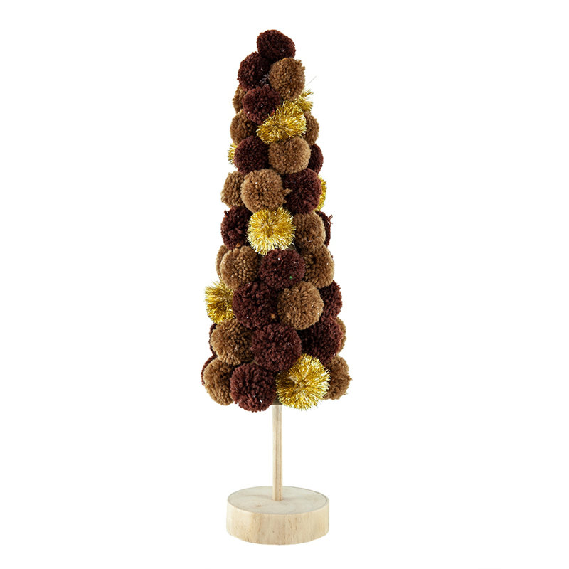 Décoration de table de sapin de Noël avec support en bois 20 po Anna