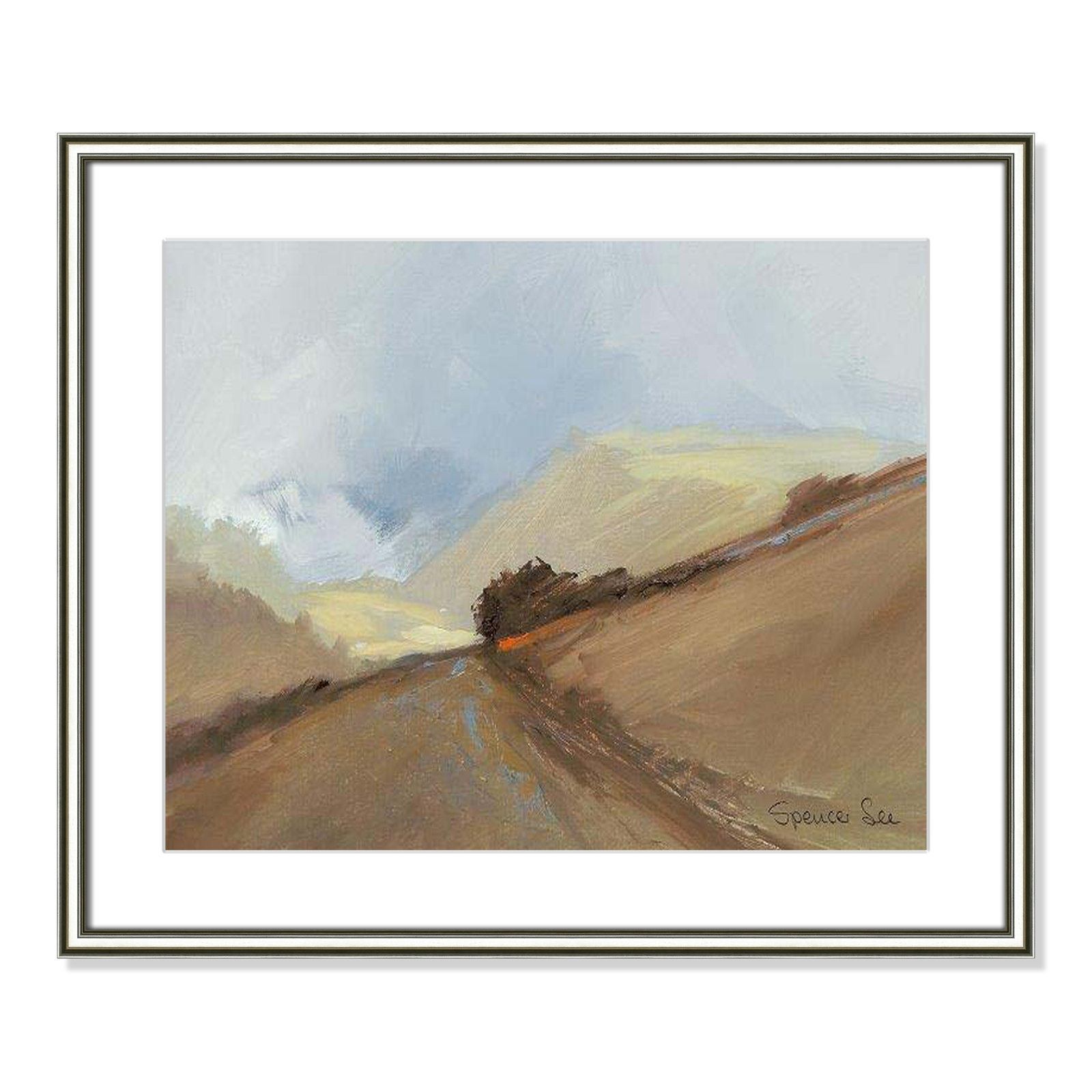 Heaven And Earth II by Spencer Lee, 22.75" H x 26.75" W x 0.75" D, Silver Framed