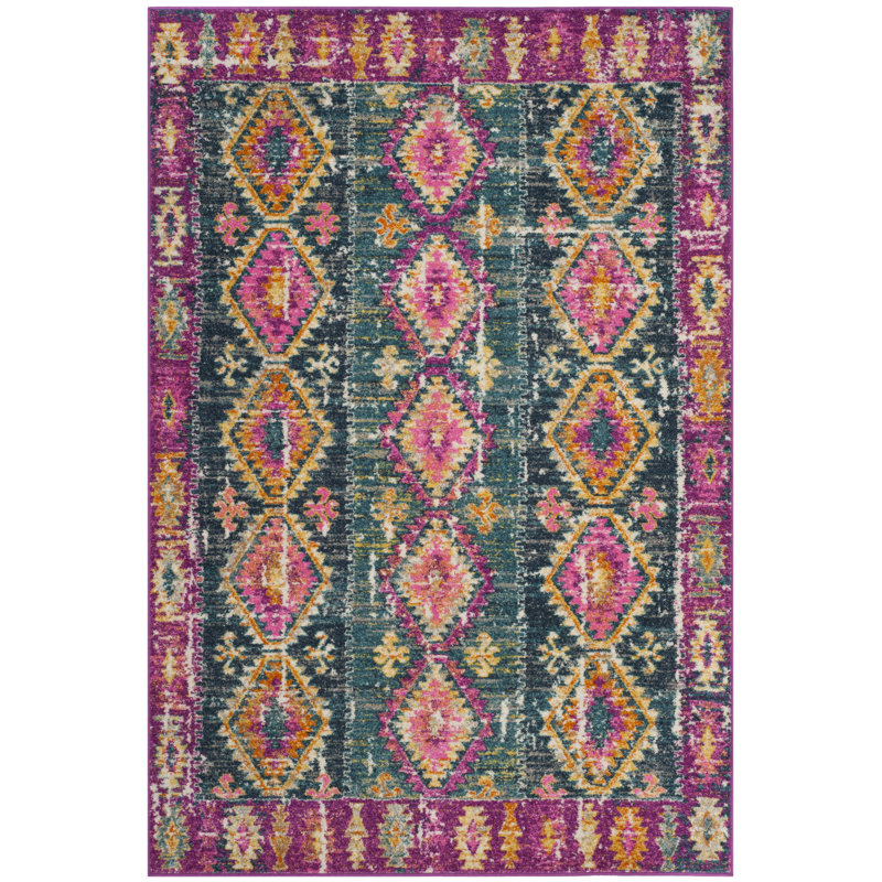 Tapis fuchsia Felty, Rectangle 4 pi x 6 pi