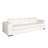 Muse Sofa In Mist White Performance Fabric W/ (4) Black Accent Pillows