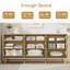 Commode 9 tiroirs pour chambre à coucher, commode cannelée