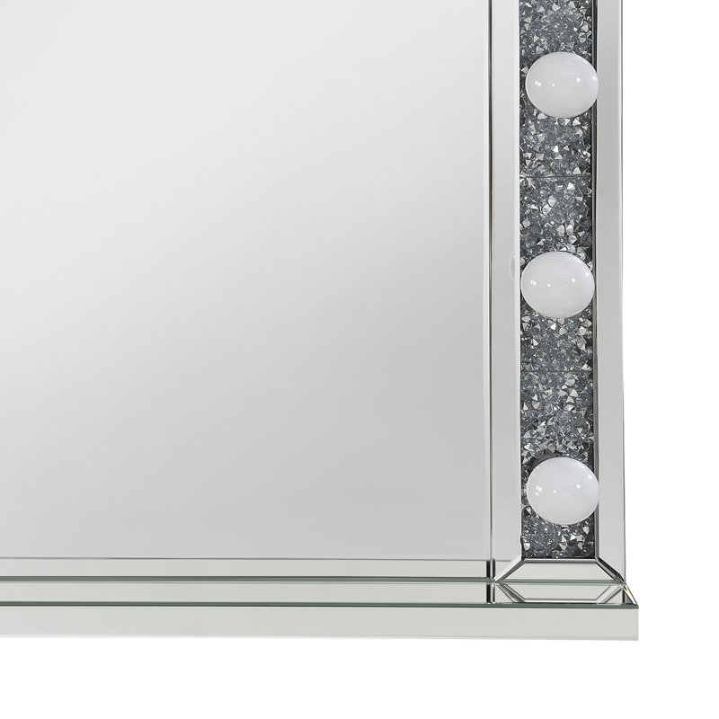 Engineered Wood Rectangle LED Floor Mirror