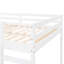 Lit mezzanine blanc avec glissière attrayante - Fabriqué en bois massif pour assurer une stabilité et une durabilité accrues