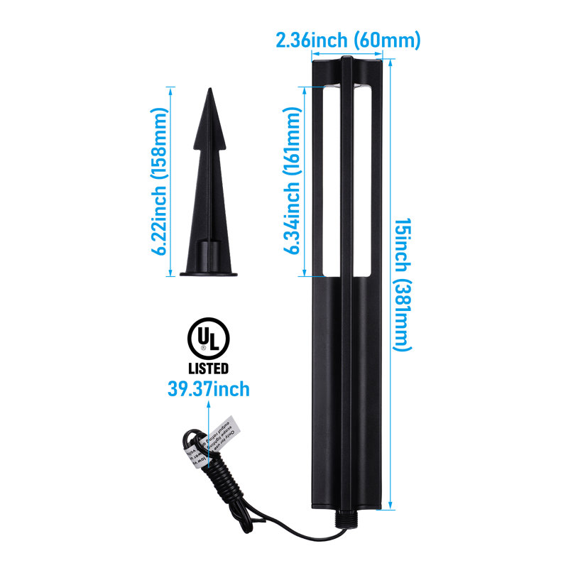Éclairage de sentier basse tension 5CCT, éclairage de paysage extérieur à DEL, aluminium, 12 à 24 V CA / CC, ETL, IP65