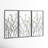 3 Piece Natural Metal Floral and Botanical Wall Décor Set
