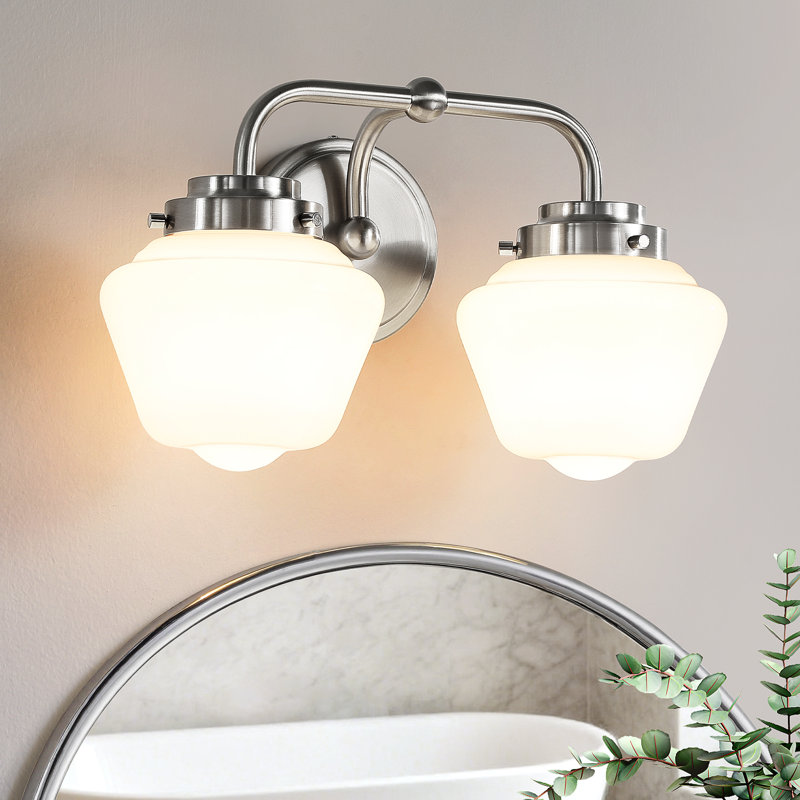 2 - Light Dimmable Vanity Light, Brushed Nickel