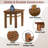 Ebern Designs 12'' Teak Shower Stool For Shaving Legs, Corner Shower Stool For Inside Shower, Waterproof Teak Shower Bench For Bathroom, Small Wood Shower Stool For Foot Rest, Indoor Or Outdoor Use