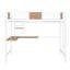 Lit mezzanine en métal avec bureau et tablette