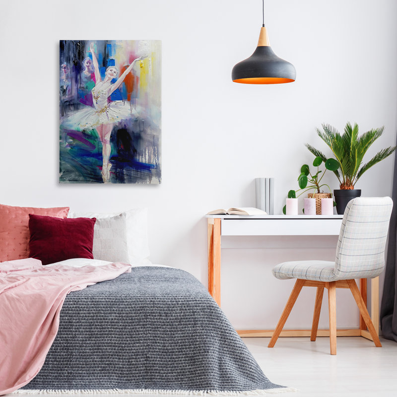 Toile abstraite «Bold Ballerina» par Lucille Lee, H 36 po x l 24 po