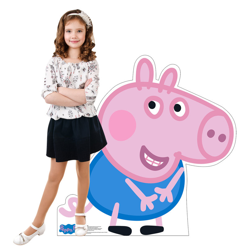38'' Pink and Blue George Cardboard Standup