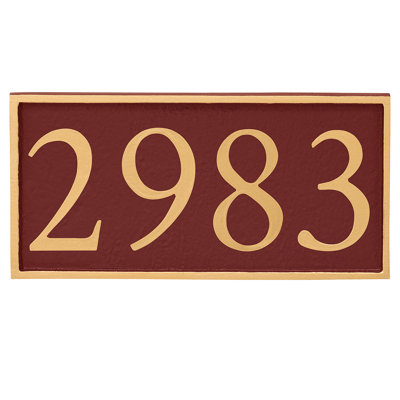 Plaque d'adresse murale 1 ligne Serif