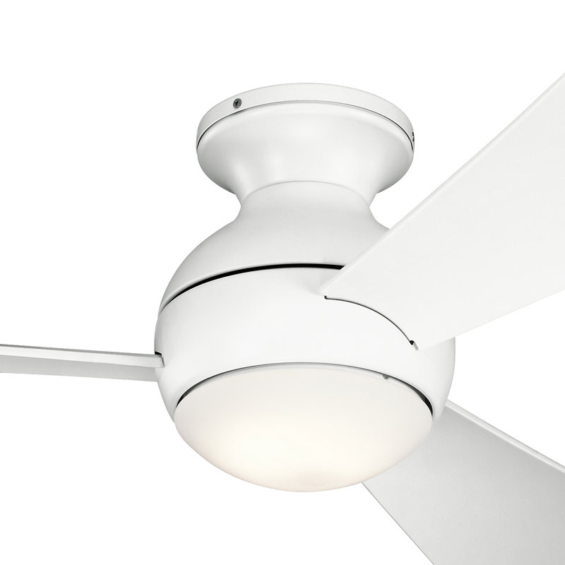 Sola 54" Matte White LED Ceiling Fan, Matte White, 54"