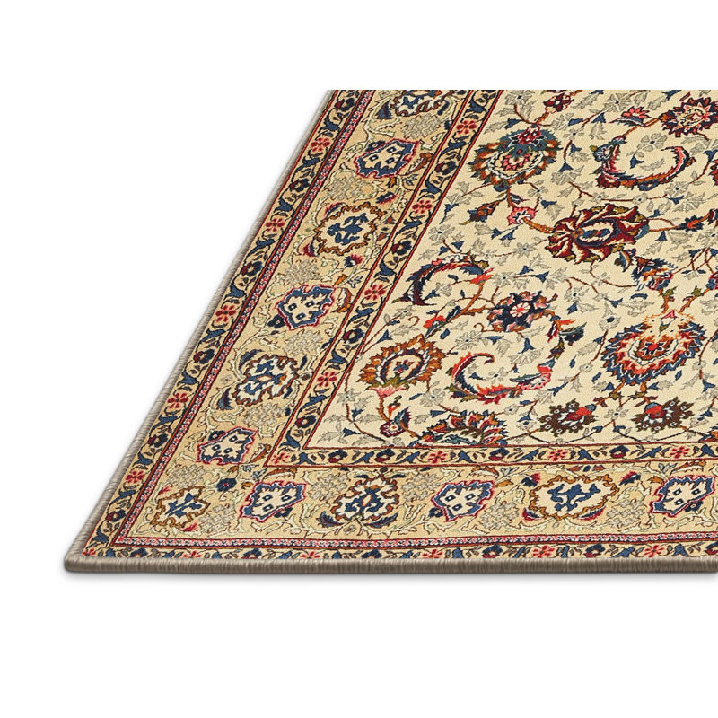 Vert oriental/beige Crowder Tapis décoratif, Rectangle 7 pi x 10 pi