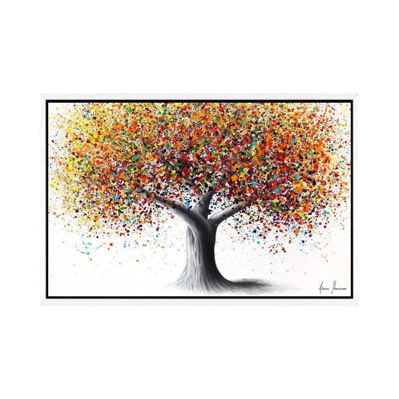 Peace Tree by Ashvin Harrison - Gallery-Wrapped Canvas Giclée on Canvas, 66.04 cm H x 45.72 cm W, White Floater Frame