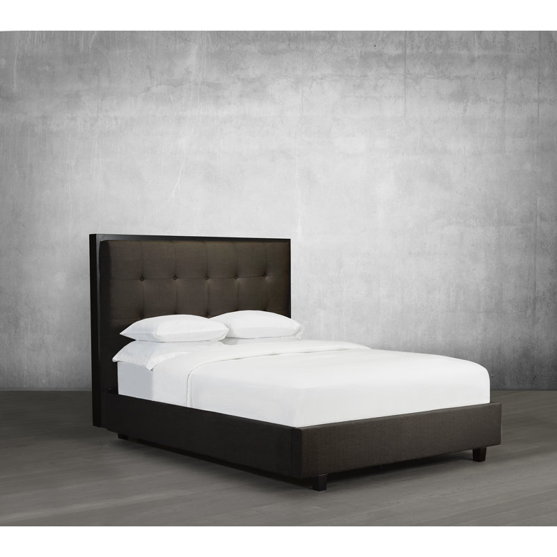 Tête de lit à panneau rembourré, Double, Espresso