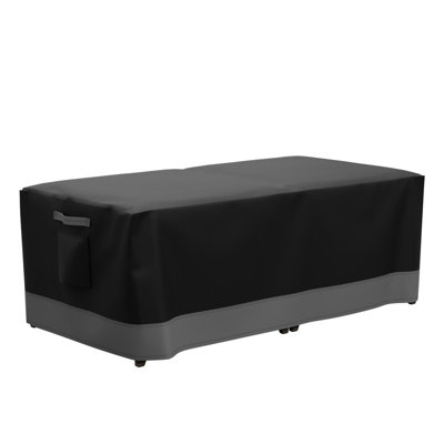 Grande housse de repose-pieds 2 pièces - Housse de protection extérieure imperméable 600D avec ourlet élastique et évents