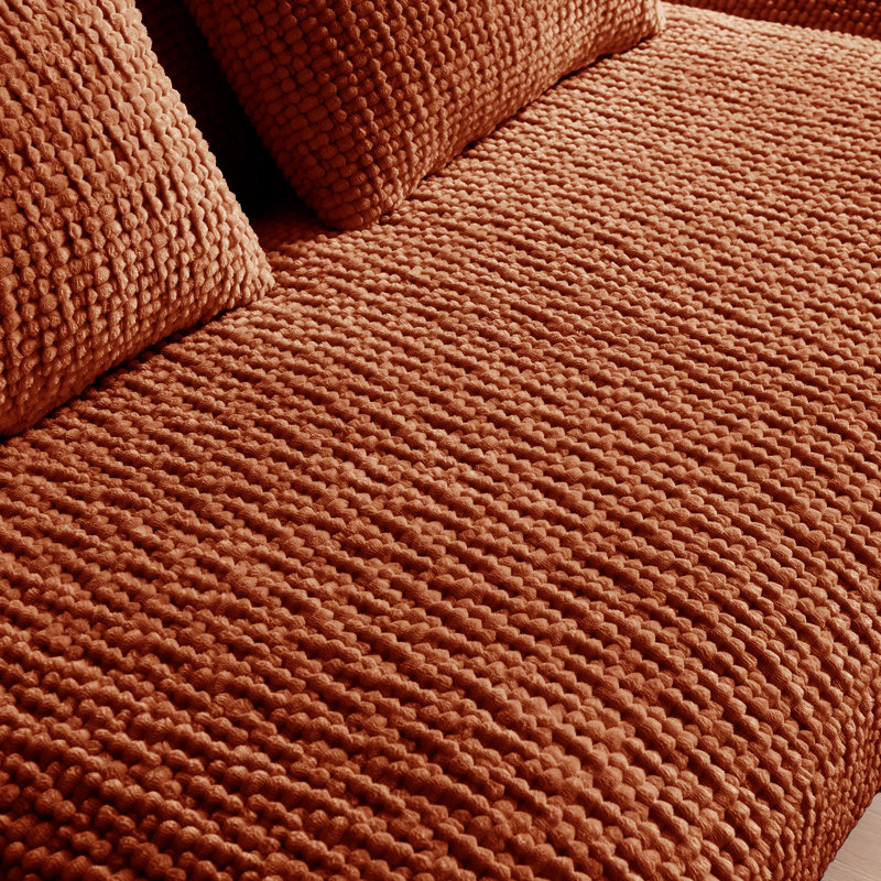 Boneless 79.5'' Ergonomic Compressed Corduroy Sofa – Extensible Headrests, Assembly Free, Space-smart For Any Room, Orange