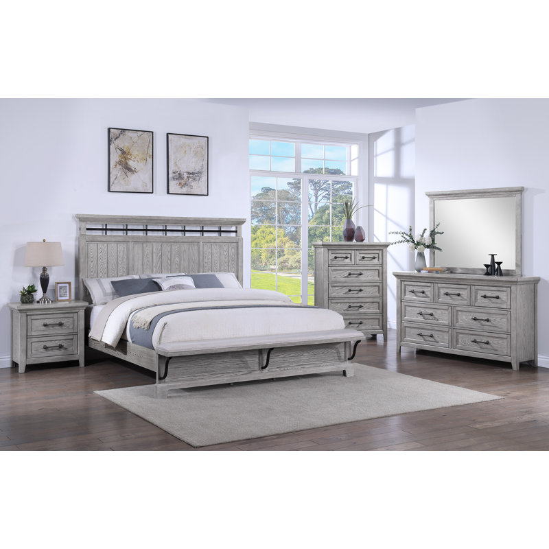Ensemble de chambre à coucher Imir Katya, 6 pièces : commode, miroir, 2 tables de chevet, , Grand