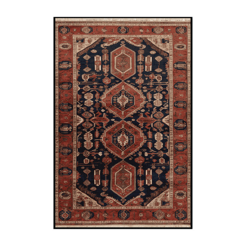 Tapis brun lavable à la machine, Rectangulaire 2 pi x 3 pi