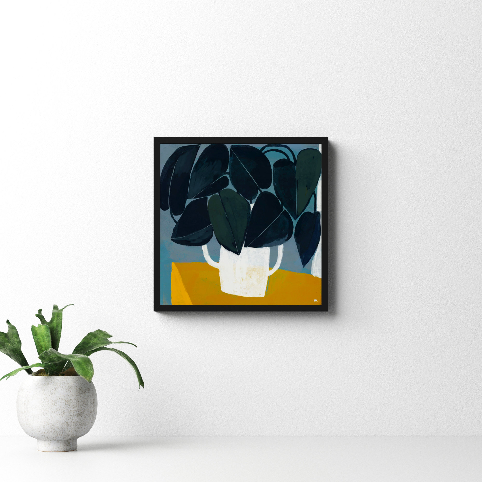 Summer Interior 1 by StudioM, Black, 16" H x 16" W x 1.25" D