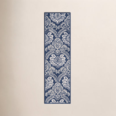 Tansy Navy Ivory Hand-Tufted Wool Rug