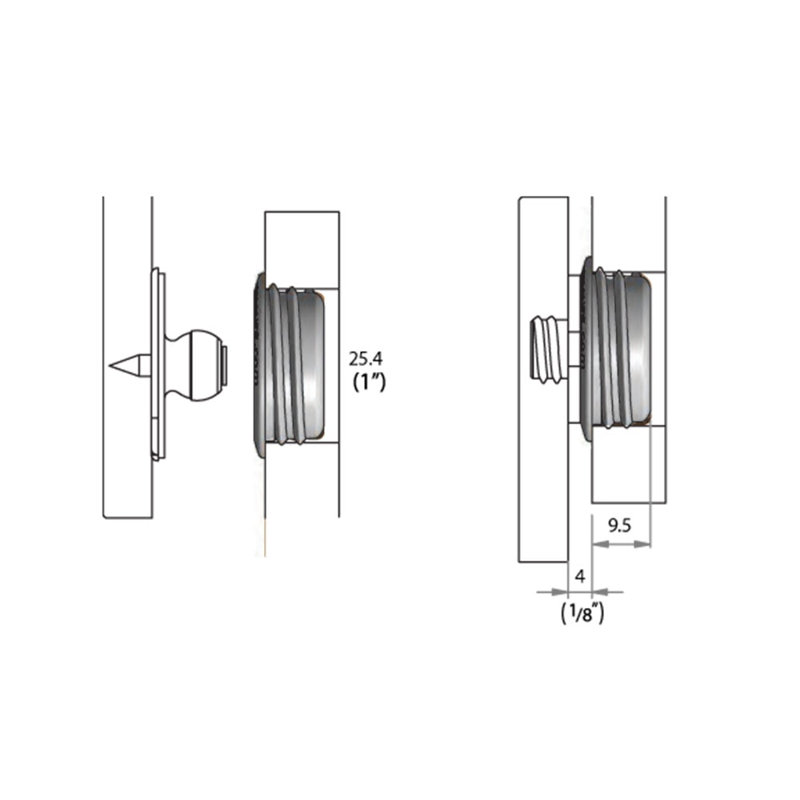 Sugatsune Clip Profil Bas - Autotaraudeuse Femelle - LP-F8, Finition Blanche