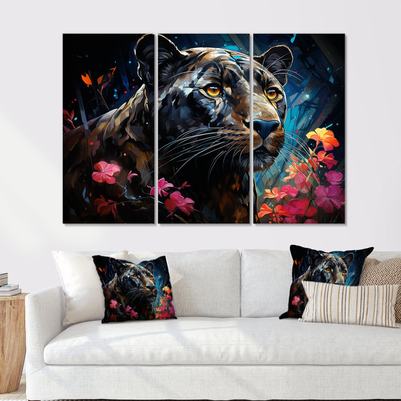Ensemble de salon Dreamy Panther Nocturne, H 32 po x l 48 po x P 1 po