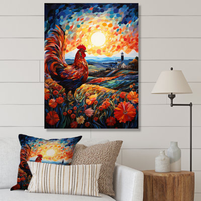 «Arnould Roaster Barnyard Serenade II», reproduction sur toile