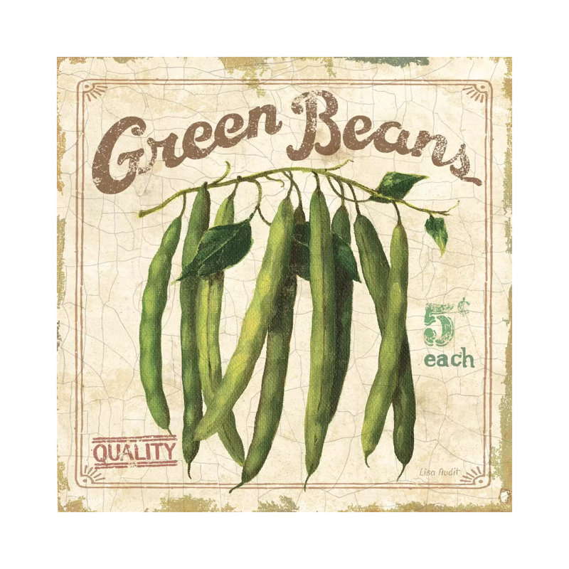 Green Beans (On Special II) by Lisa Audit - Wrapped Canvas Print