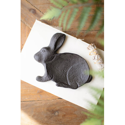  Ensemble de plateaux en forme de lapins de Pâques en fonte de 6 po et 6 po