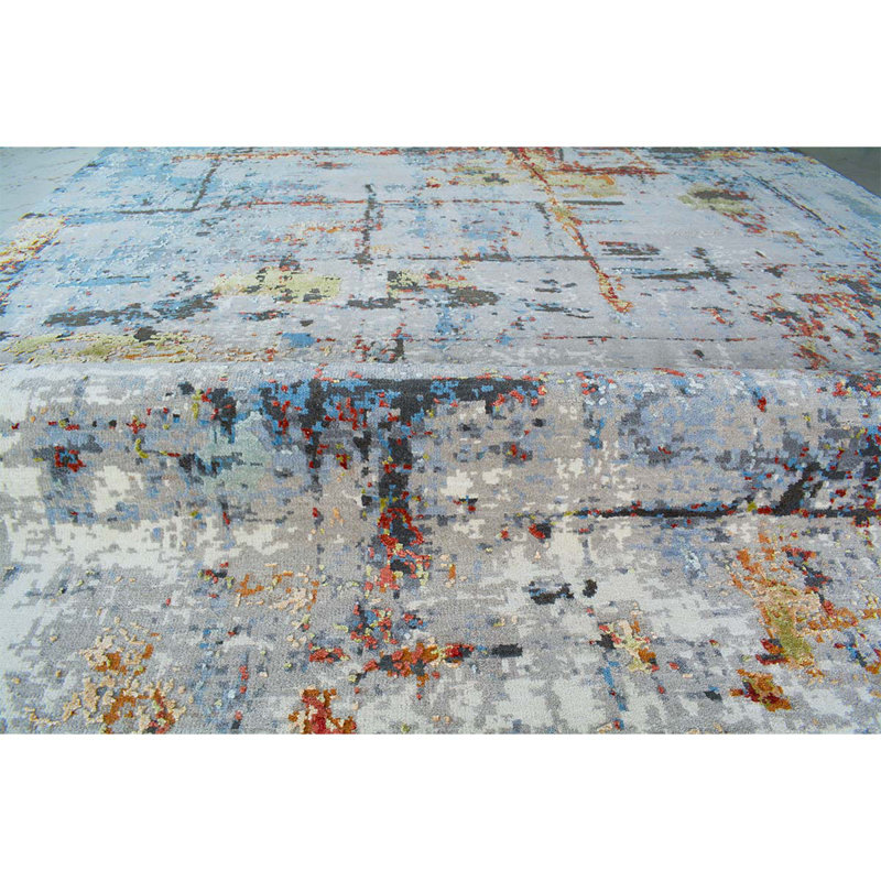 Hand Knotted Abstract Area Rug