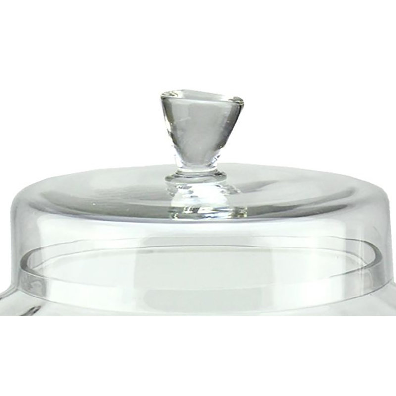 Contenant transparent en verre segmenté avec couvercle, H 14,5 po x l 11,5 po x P 11,5 po