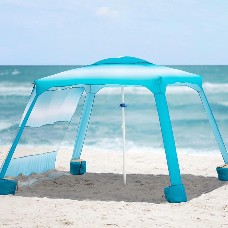 Beach Cabana  Beach Canopy Easy Set Up And Take Down  Cabana Tent With Sand Pockets  Instant Sun Shade With Side Wall