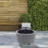 16"H Contemporary Gray Woodburning Firepit with Lid & Wood Poker
