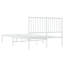 Metal Bed Frame with Headboard White-275720867