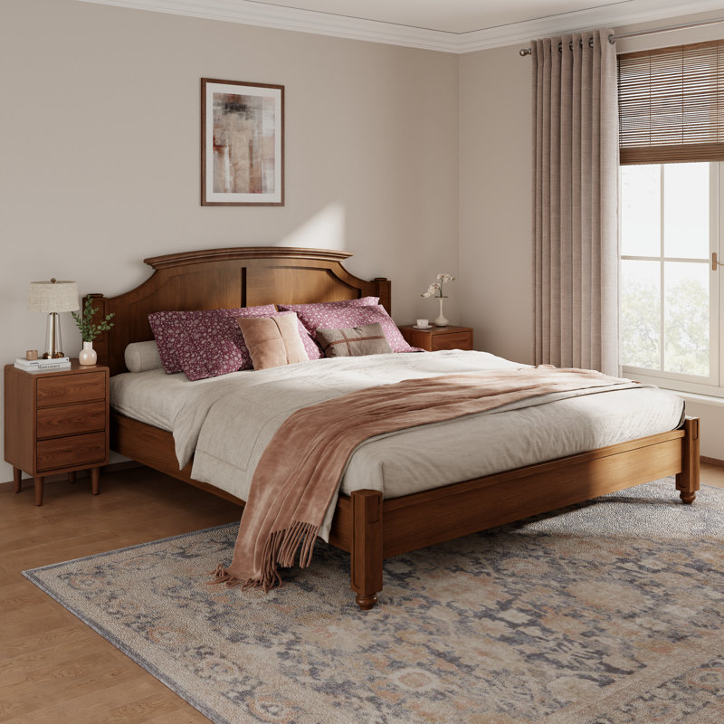Table de chevet Aevah, Brun, H 19,7 po x l 15,7 po x P 15,7 po