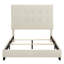 Lit tapissier beige avec 3 lattes de soutien et cadre emboîtable moderne en mousse