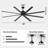 96 Inch Aluminum Alloy Industrial DC Motor Ceiling Fan With Reversible Blades, 6-Speed Remote Control-440633845-440633850