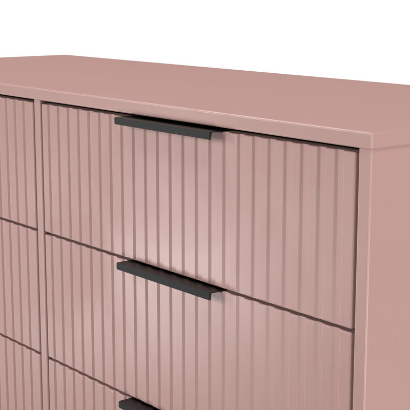 Bernat 115cm W 6 - Drawer Chest of Drawers, Pink