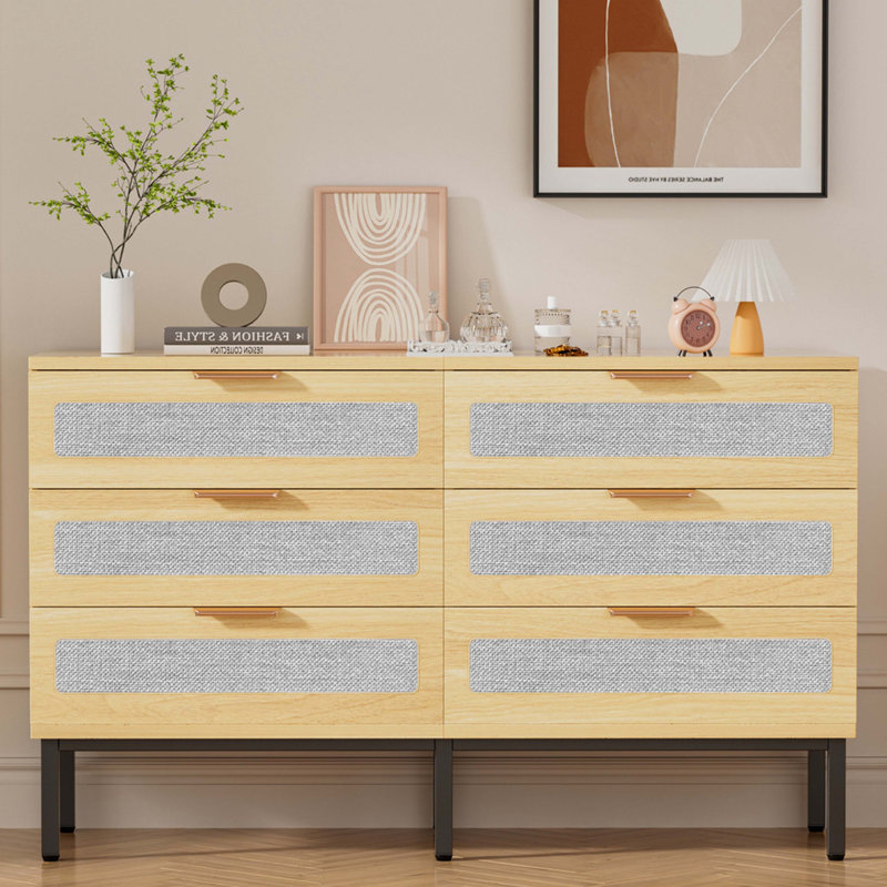 Commode 6 tiroirs pour chambre à coucher