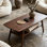 Solid Oak Wood Coffee Table with Storage, Easy Assembly, Perfect for Home Office and Living Room, 80x50x44cm, Walnut Finish