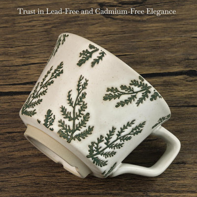 Tasse à café en céramique, tasse à thé unique de 12 oz avec grande poignée, tasse en grès