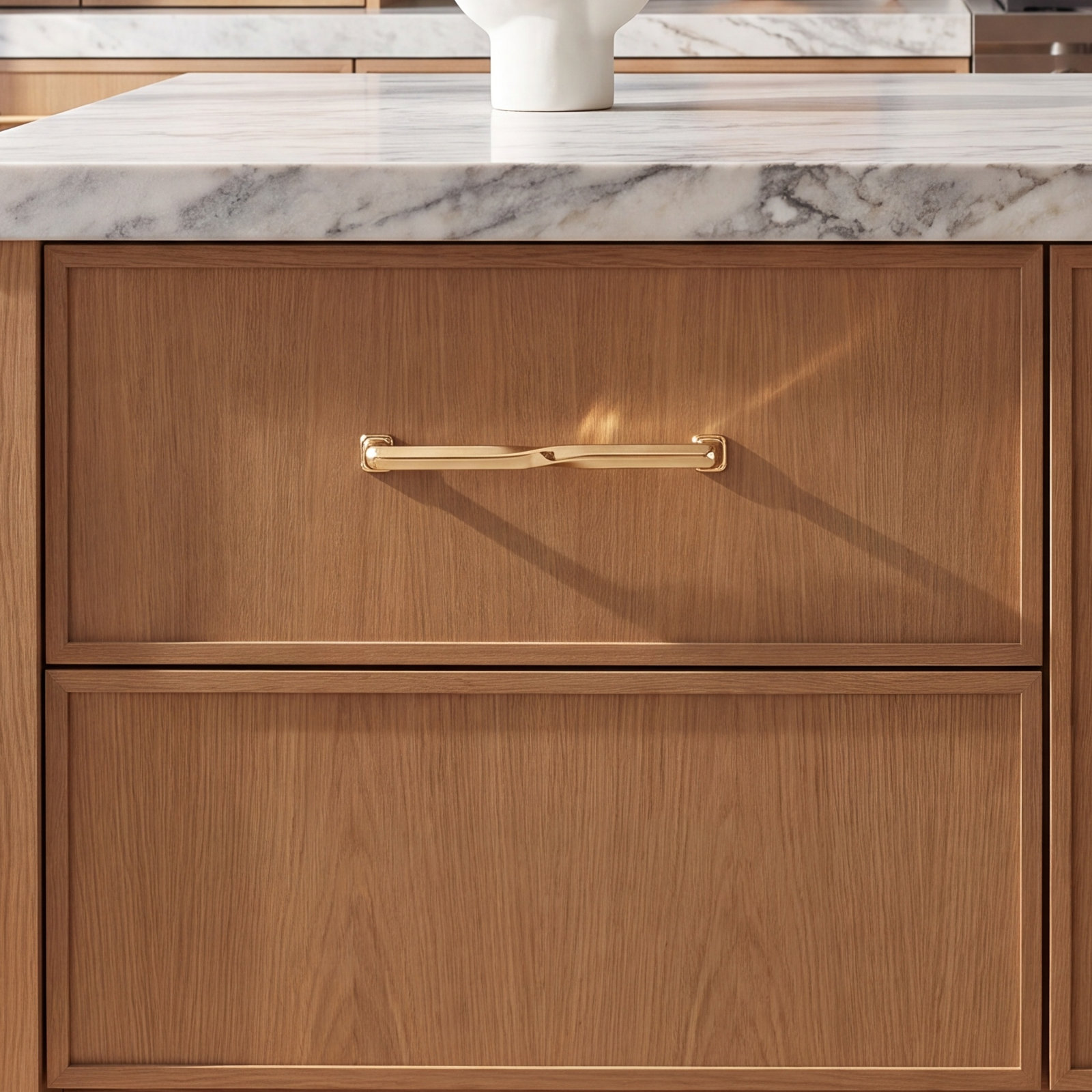 Twisted Cabinet Bar Pull, Silicon Bronze Brushed