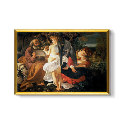 Reposez-vous sur la fuite en Égypte, v. 1597-Caravage - Toile avec cadre sur mesure