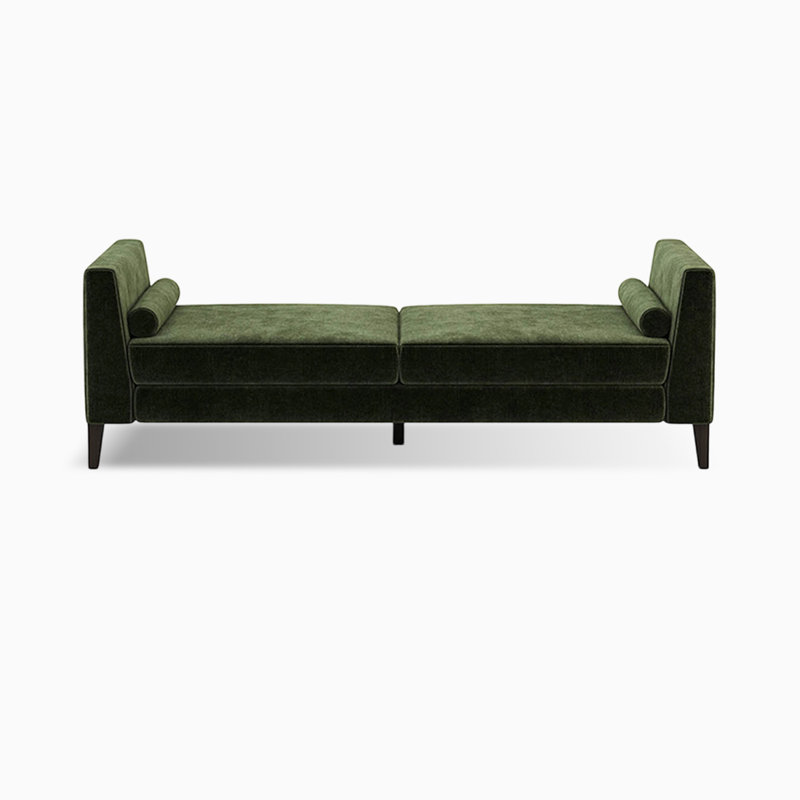 Banc rembourré vert olive
