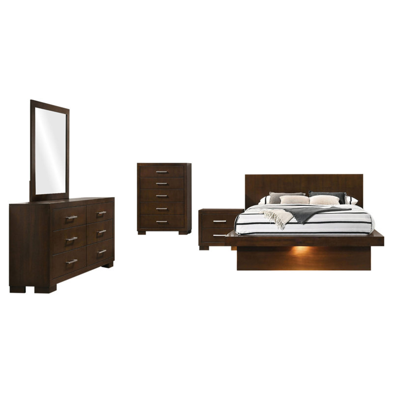 Ensemble de chambre avec très grand lit 5 pièces Tokyo Cappucino, Cappuccino, Très grand